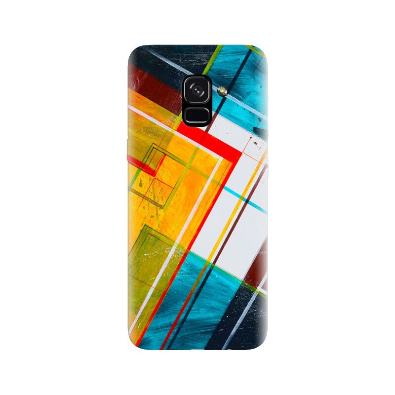 Husa silicon pentru Samsung Galaxy A5 2018, Abstraction Color Shape