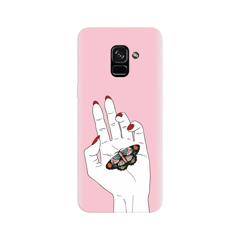 Husa silicon pentru Samsung Galaxy A5 2018, Butterfly In Hand