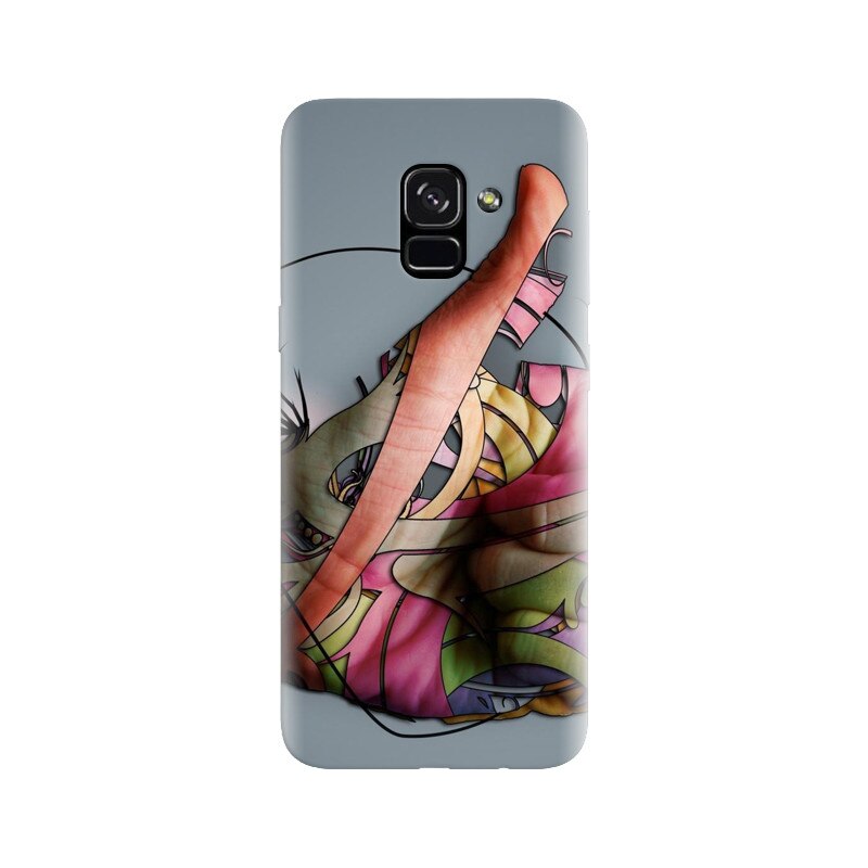 Husa silicon pentru Samsung Galaxy A5 2018, Abstract Minimalistic Hands