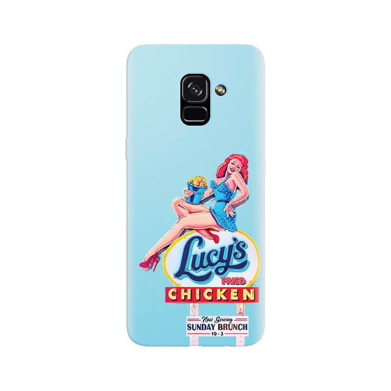 Husa silicon pentru Samsung Galaxy A5 2018, American Vintage Restaurant Sign