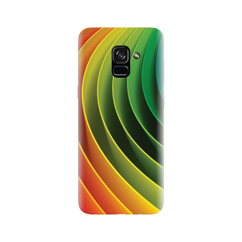 Husa silicon pentru Samsung Galaxy A5 2018, 3D Multicolor Abstract Lines
