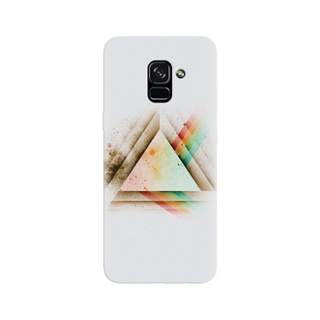Husa silicon pentru Samsung Galaxy A5 2018, Abstract Grunge Light Triangle Husa silicon pentru Samsung Galaxy A5 2018, Abstract Grunge Light Triangle