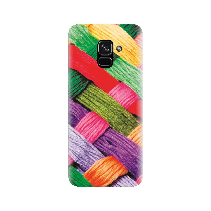 Husa silicon pentru Samsung Galaxy A5 2018, Colorful Woolen Art