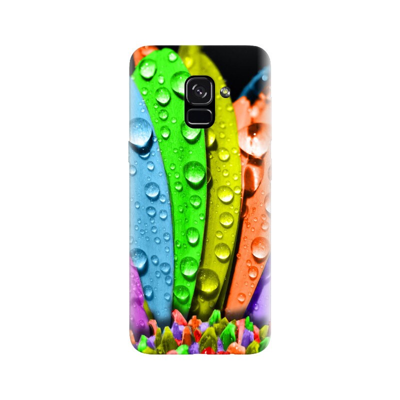 Husa silicon pentru Samsung Galaxy A5 2018, Colorful Daisy Petals