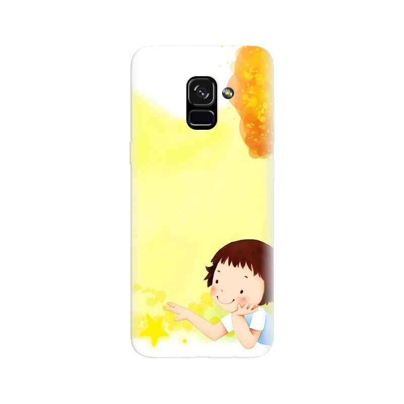 Husa silicon pentru Samsung Galaxy A5 2018, Child Autumn Paint Hd