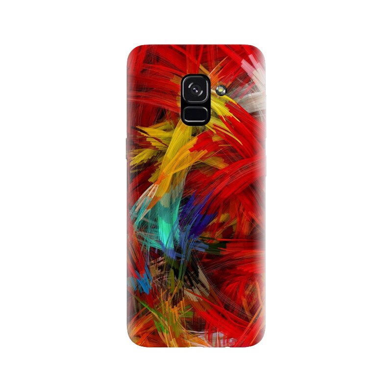 Husa silicon pentru Samsung Galaxy A5 2018, Colorful Digital Painting Strokes