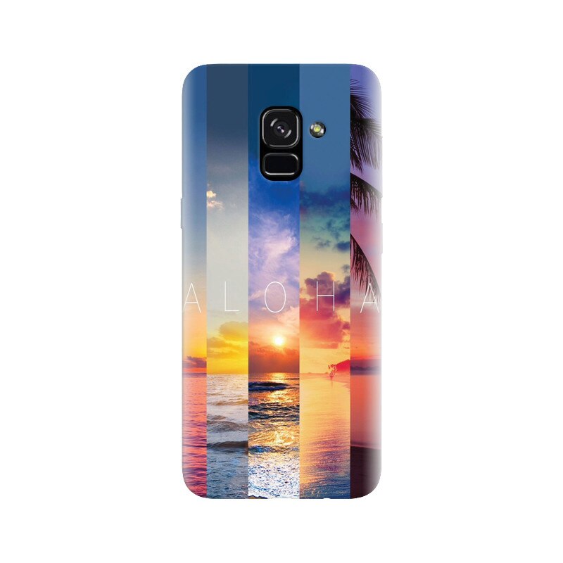 Husa silicon pentru Samsung Galaxy A5 2018, Aloha Summer Stripes