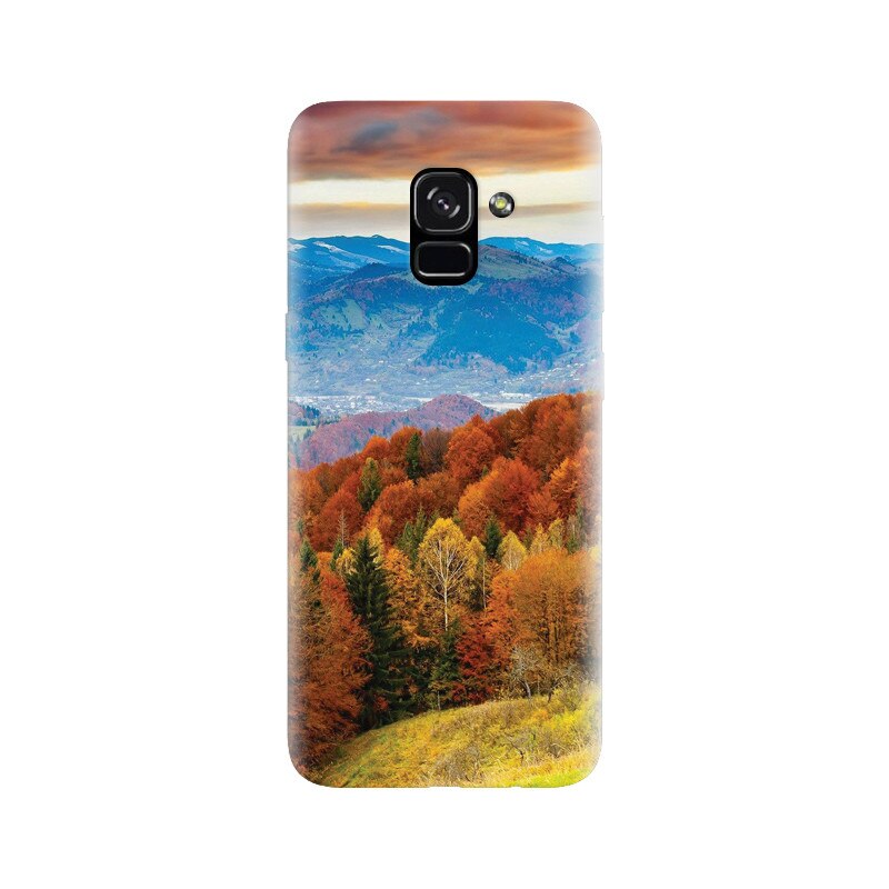 Husa silicon pentru Samsung Galaxy A5 2018, Autumn Mountain Fall Rusty Forest Colours