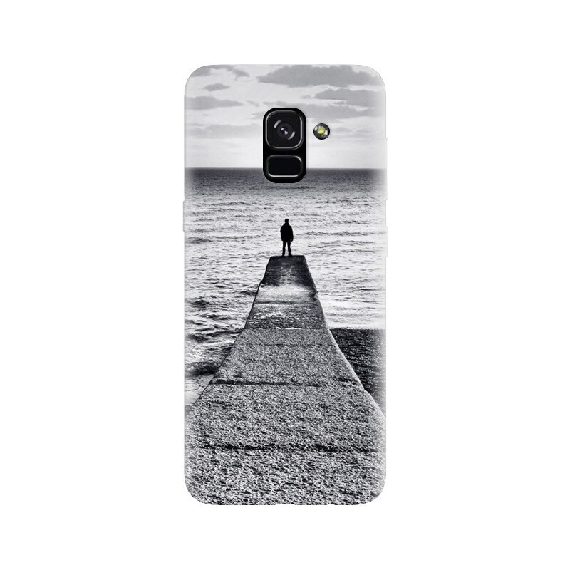 Husa silicon pentru Samsung Galaxy A5 2018, Abstract Dock Man Grey