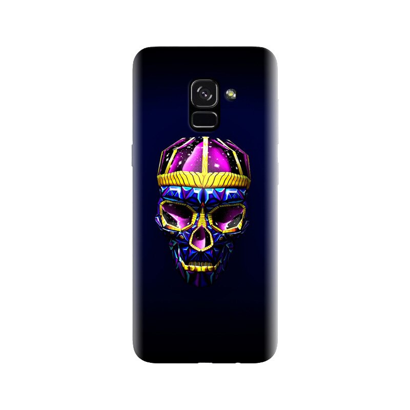 Husa silicon pentru Samsung Galaxy A5 2018, Colorfull Skull