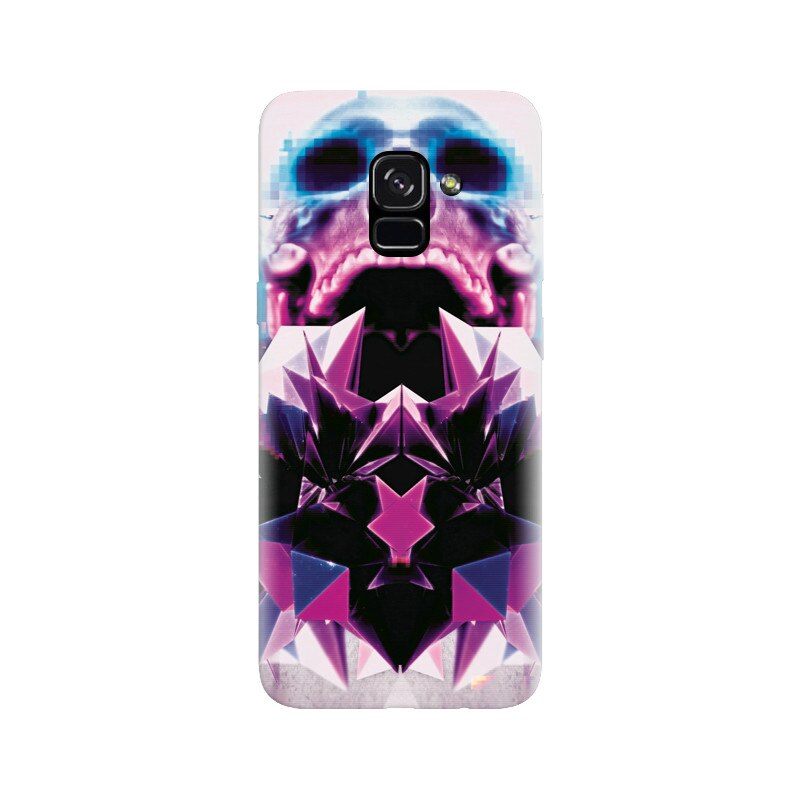 Husa silicon pentru Samsung Galaxy A5 2018, Abstract Framed Skull