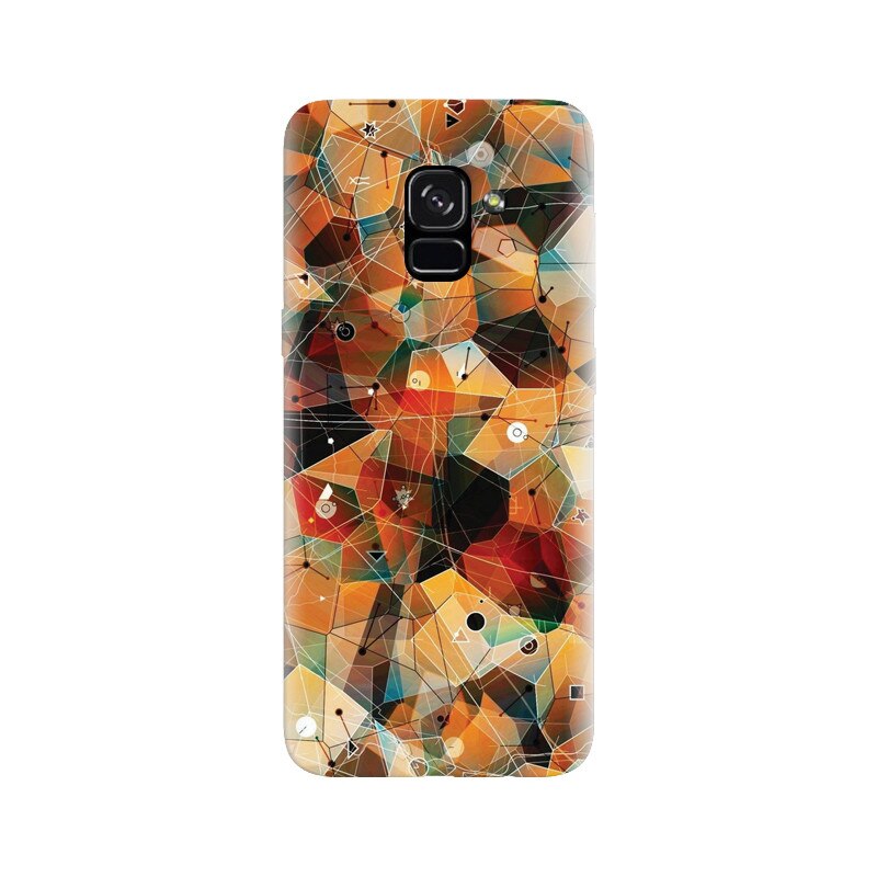 Husa silicon pentru Samsung Galaxy A5 2018, Abstract Triangles Connected Lines