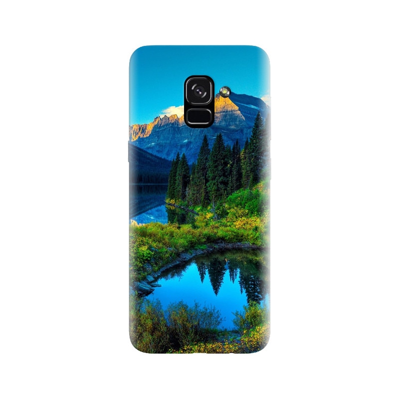 Husa silicon pentru Samsung Galaxy A5 2018, HDR Mountains Lake