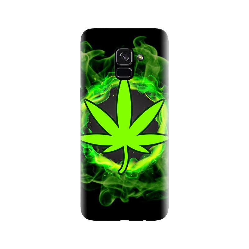 Husa silicon pentru Samsung Galaxy A5 2018, GreenFlames