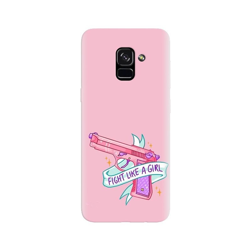 Husa silicon pentru Samsung Galaxy A5 2018, Fight Like A Girl
