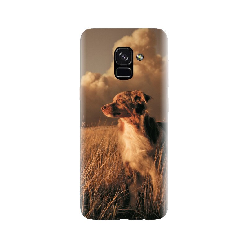 Husa silicon pentru Samsung Galaxy A5 2018, Alone Dog Animal In Grass