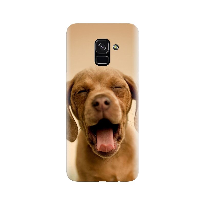 Husa silicon pentru Samsung Galaxy A5 2018, Cute Yawning Puppy
