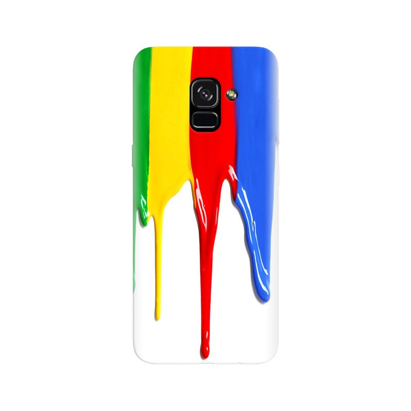 Husa silicon pentru Samsung Galaxy A5 2018, Dripping Colorful Paint