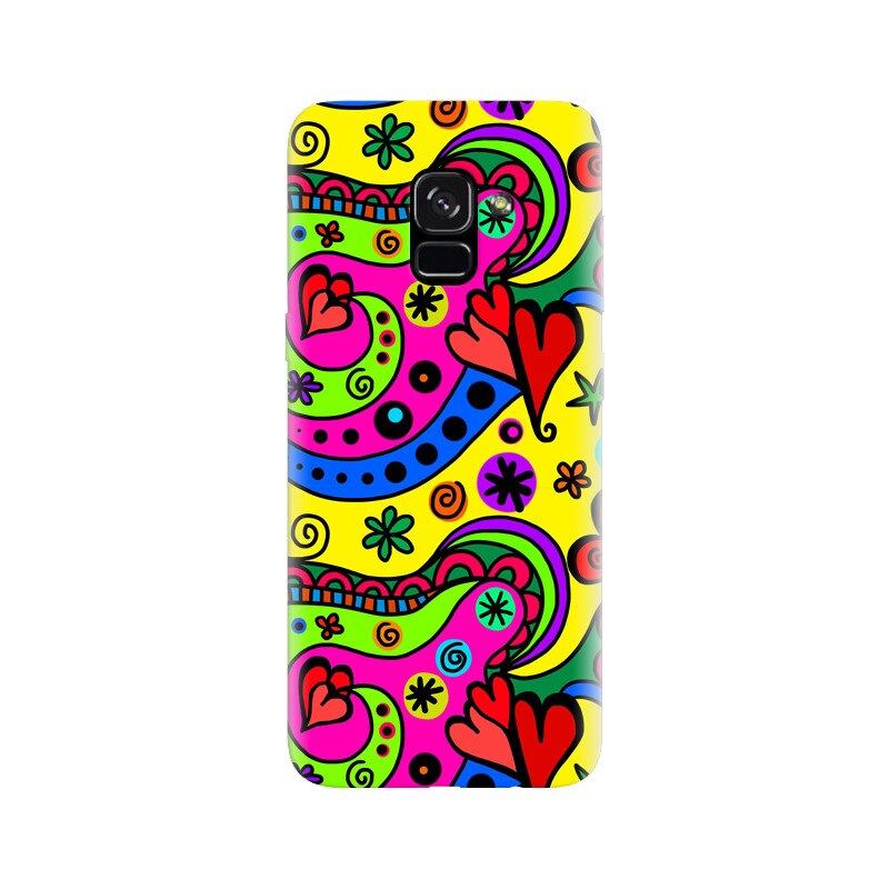 Husa silicon pentru Samsung Galaxy A5 2018, Heart Color