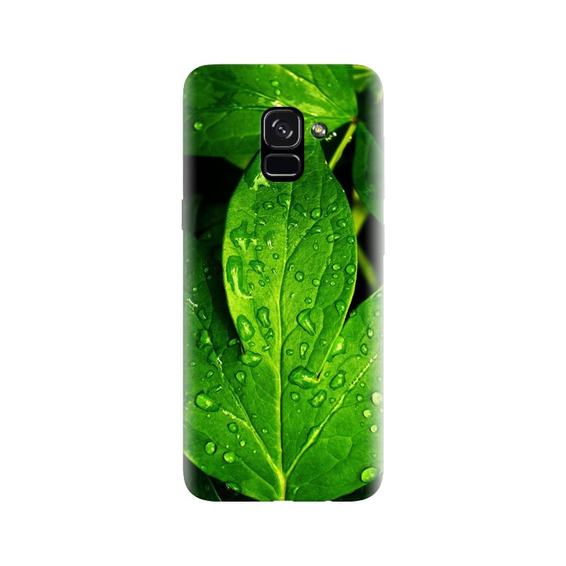 Husa silicon pentru Samsung Galaxy A5 2018, Leaves And Dew