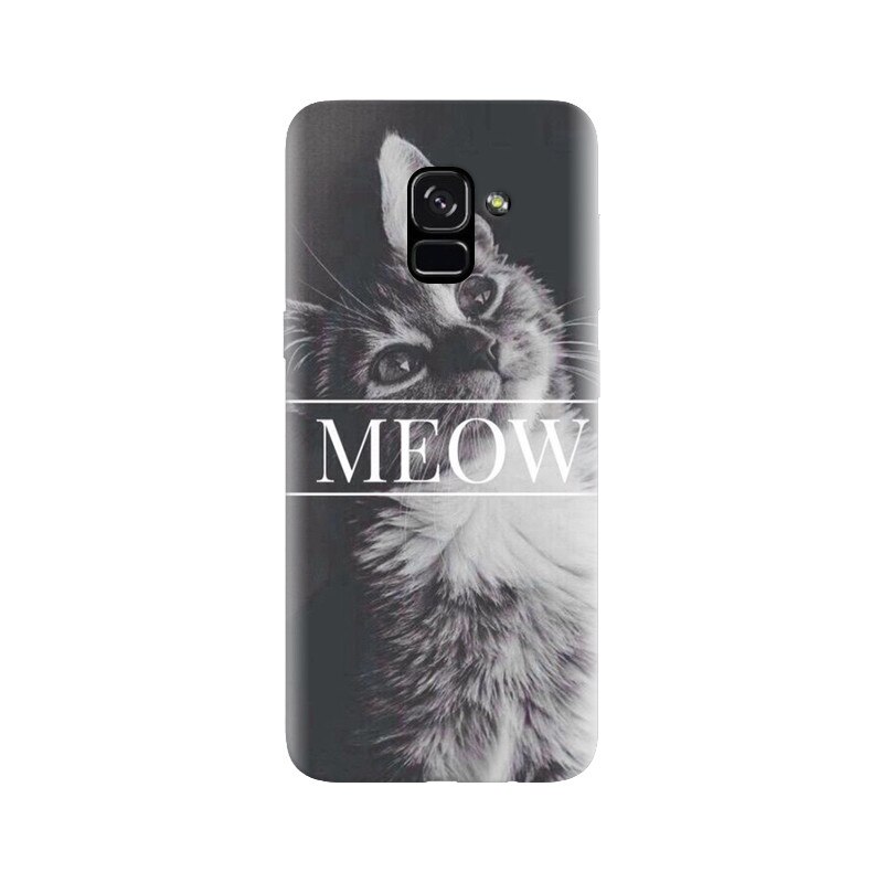 Husa silicon pentru Samsung Galaxy A5 2018, Meow Cute Cat
