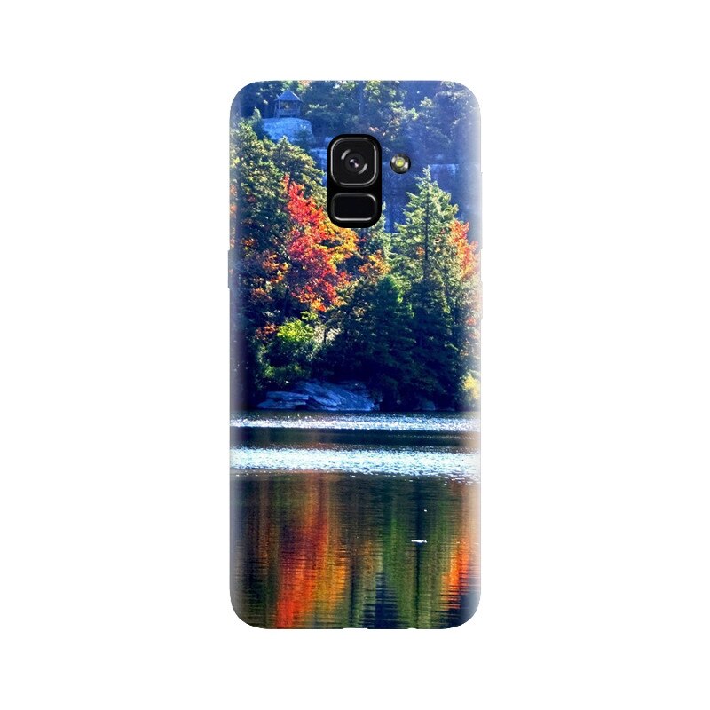 Husa silicon pentru Samsung Galaxy A5 2018, Lake Minnewaska Autumn