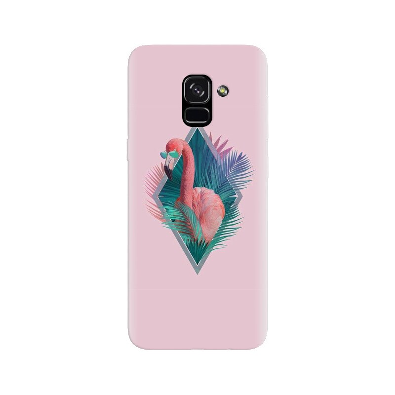 Husa silicon pentru Samsung Galaxy A5 2018, Flamingo With Sunglass