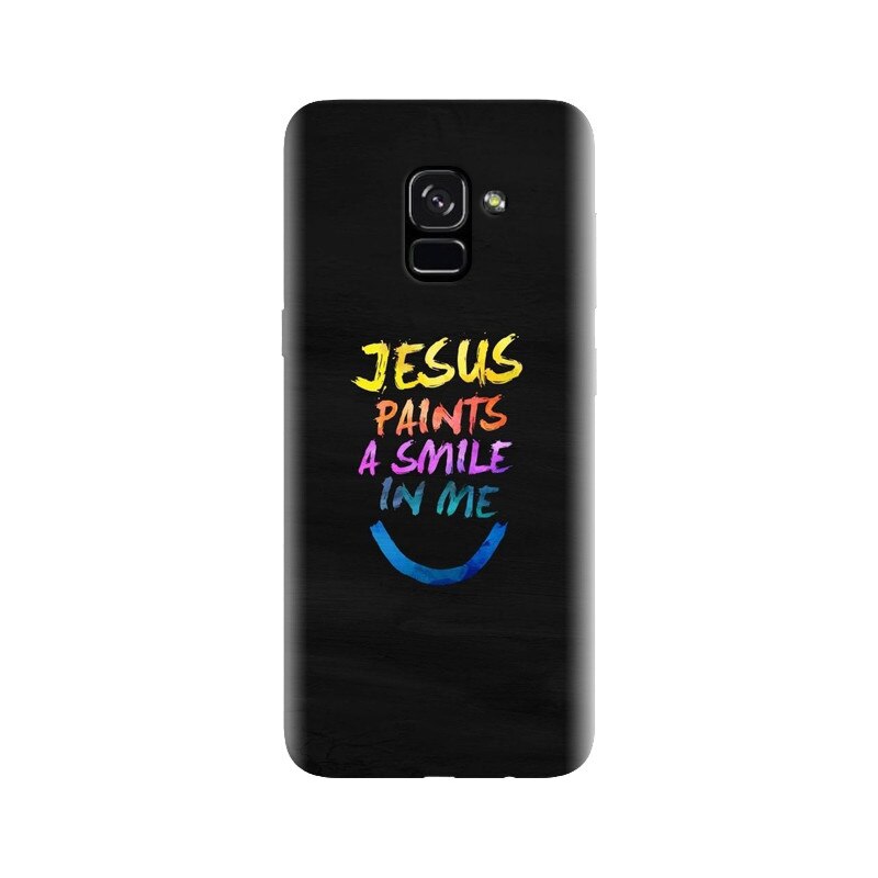 Husa silicon pentru Samsung Galaxy A5 2018, Jesus Paints A Smile In Me