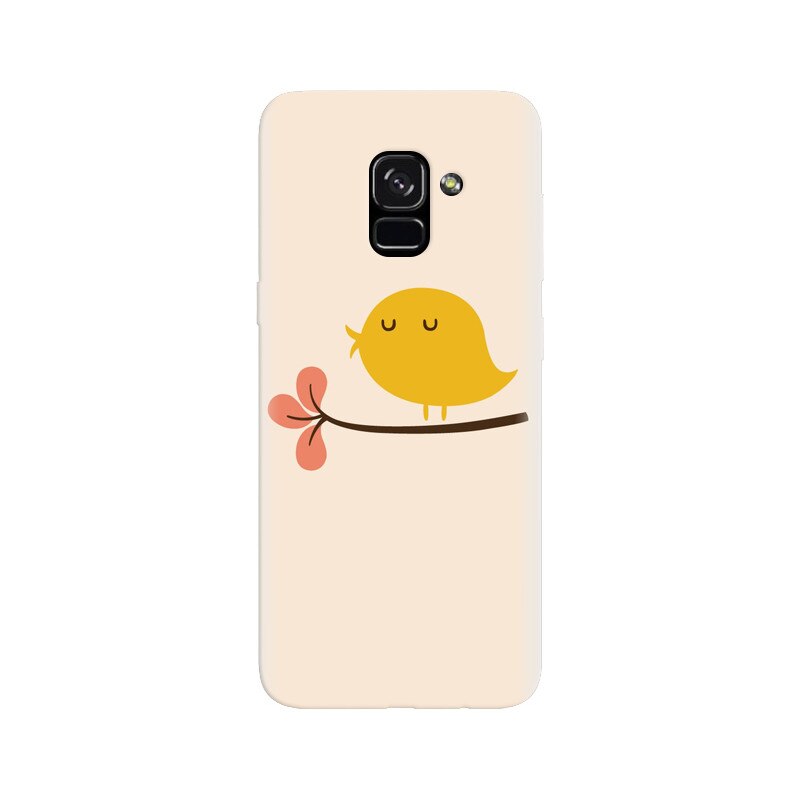 Husa silicon pentru Samsung Galaxy A5 2018, Flat Minimal Cute Bird Illustration