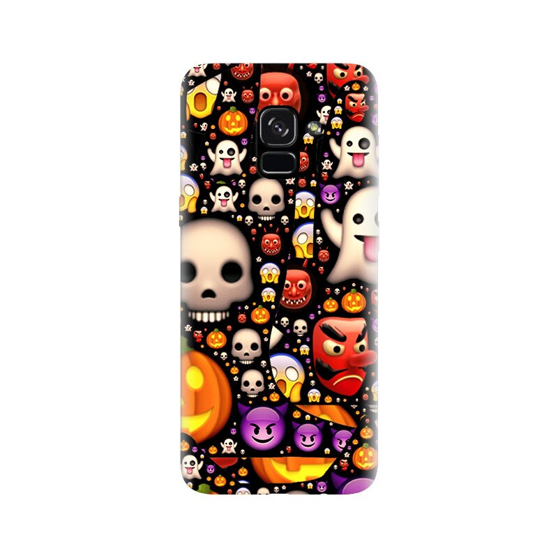 Husa silicon pentru Samsung Galaxy A5 2018, Emoji Mess