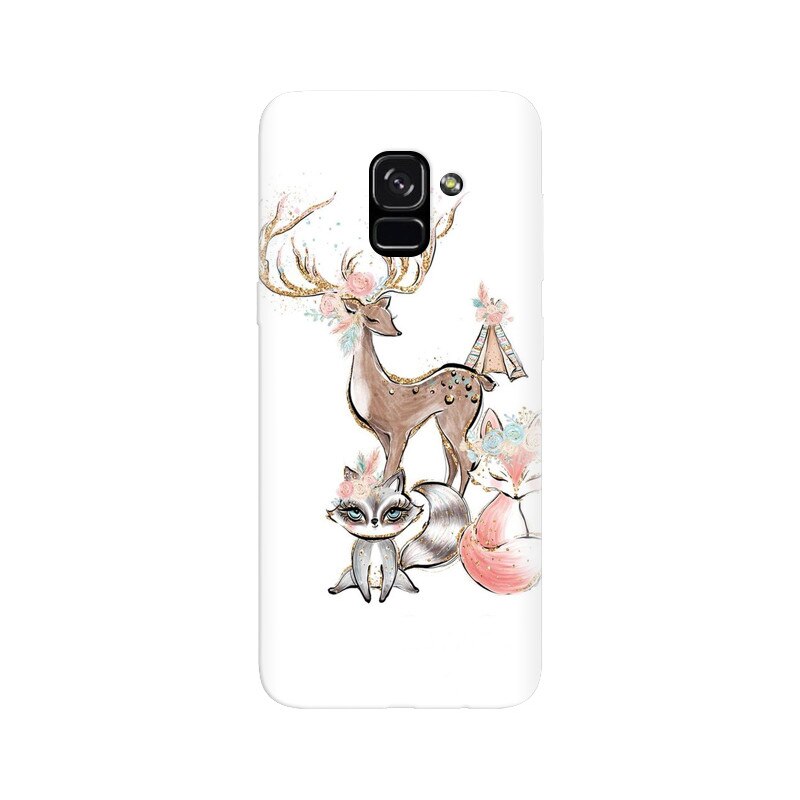 Husa silicon pentru Samsung Galaxy A5 2018, Foxs And Deer