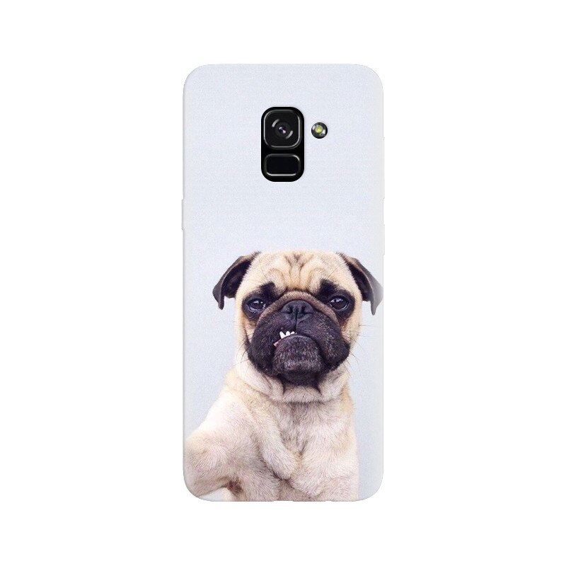 Husa silicon pentru Samsung Galaxy A5 2018, Simple Pug Selfie
