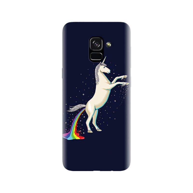 Husa silicon pentru Samsung Galaxy A5 2018, Unicorn Shitting Rainbows