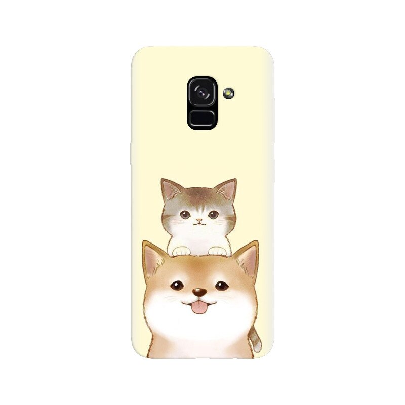 Husa silicon pentru Samsung Galaxy A5 2018, Two Cat