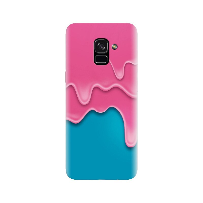 Husa silicon pentru Samsung Galaxy A5 2018, Pink Liquid Dripping