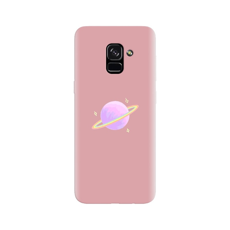 Husa silicon pentru Samsung Galaxy A5 2018, Saturn On Pink
