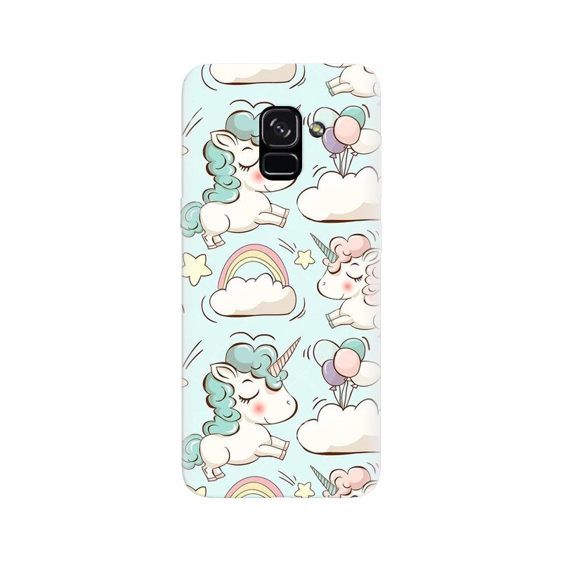 Husa silicon pentru Samsung Galaxy A5 2018, Unicorns And Clouds