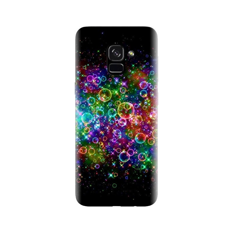 Husa silicon pentru Samsung Galaxy A5 2018, Rainbow Colored Soap Bubbles