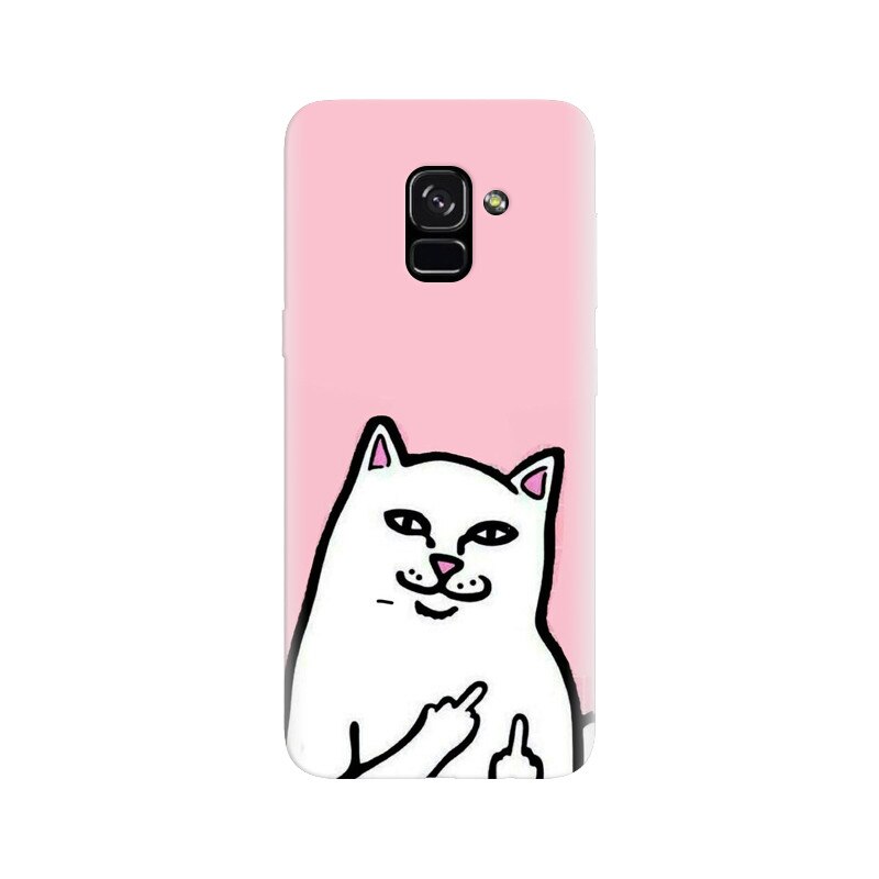 Husa silicon pentru Samsung Galaxy A5 2018, White Cat