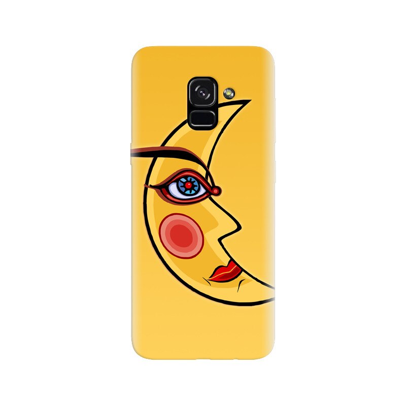 Husa silicon pentru Samsung Galaxy A5 2018, Yellow Moon