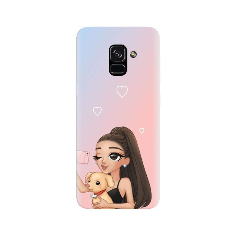 Husa silicon pentru Samsung Galaxy A5 2018, Selfie With Sweet Dog