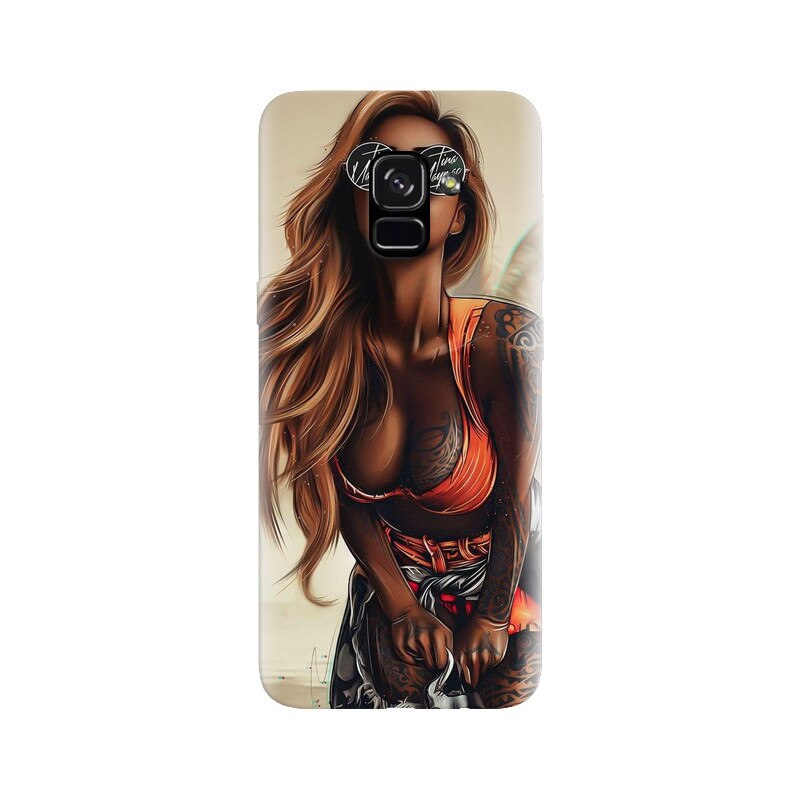 Husa silicon pentru Samsung Galaxy A5 2018, Tattoed Girl