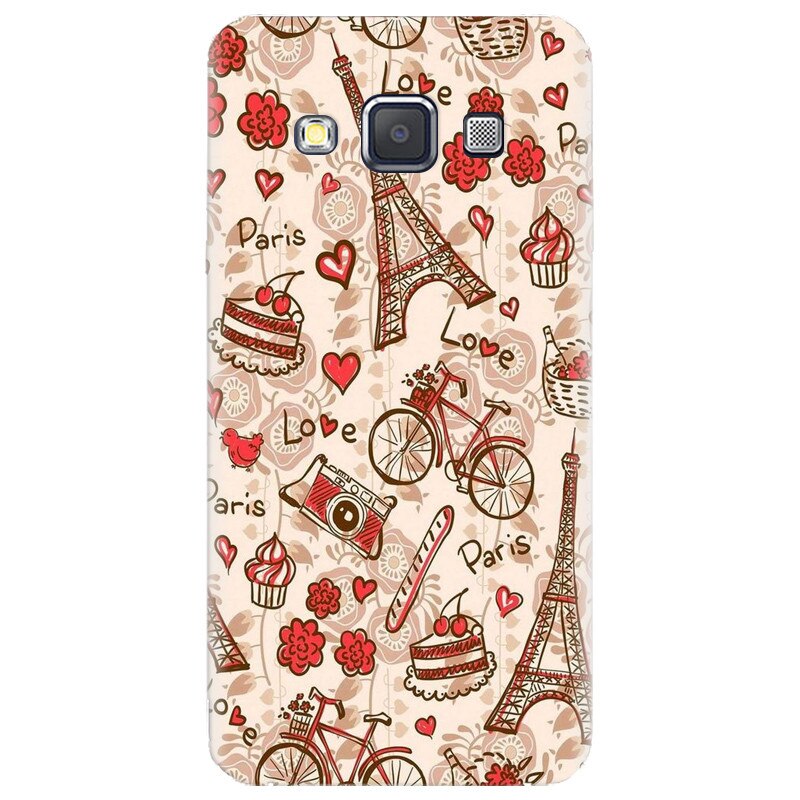 Husa silicon pentru Samsung Galaxy A3, Paris Love