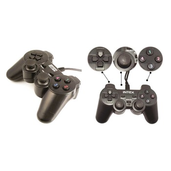 Joystick gaming INTEX , Cu Cablu USB , Led indicator Turbo , Conexiune USB 1.0, 1.1, 2.0 , 10 buton de foc + buton lent , Negru Joystick gaming INTEX , Cu Cablu USB , Led indicator Turbo , Conexiune USB 1.0, 1.1, 2.0 , 10 buton de foc + buton lent , Negru