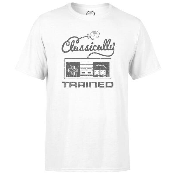Tricou Nintendo Retro Nes Classically Trained Mens White Marimea S