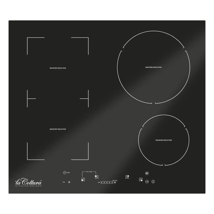 Plita Incorporabila CATA CIB 6021 BK, Gaz, 3 arzatoare, Wok, Negru