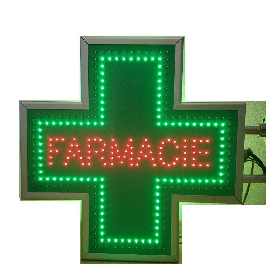 Cruce de farmacie cu LED 60x60 cm