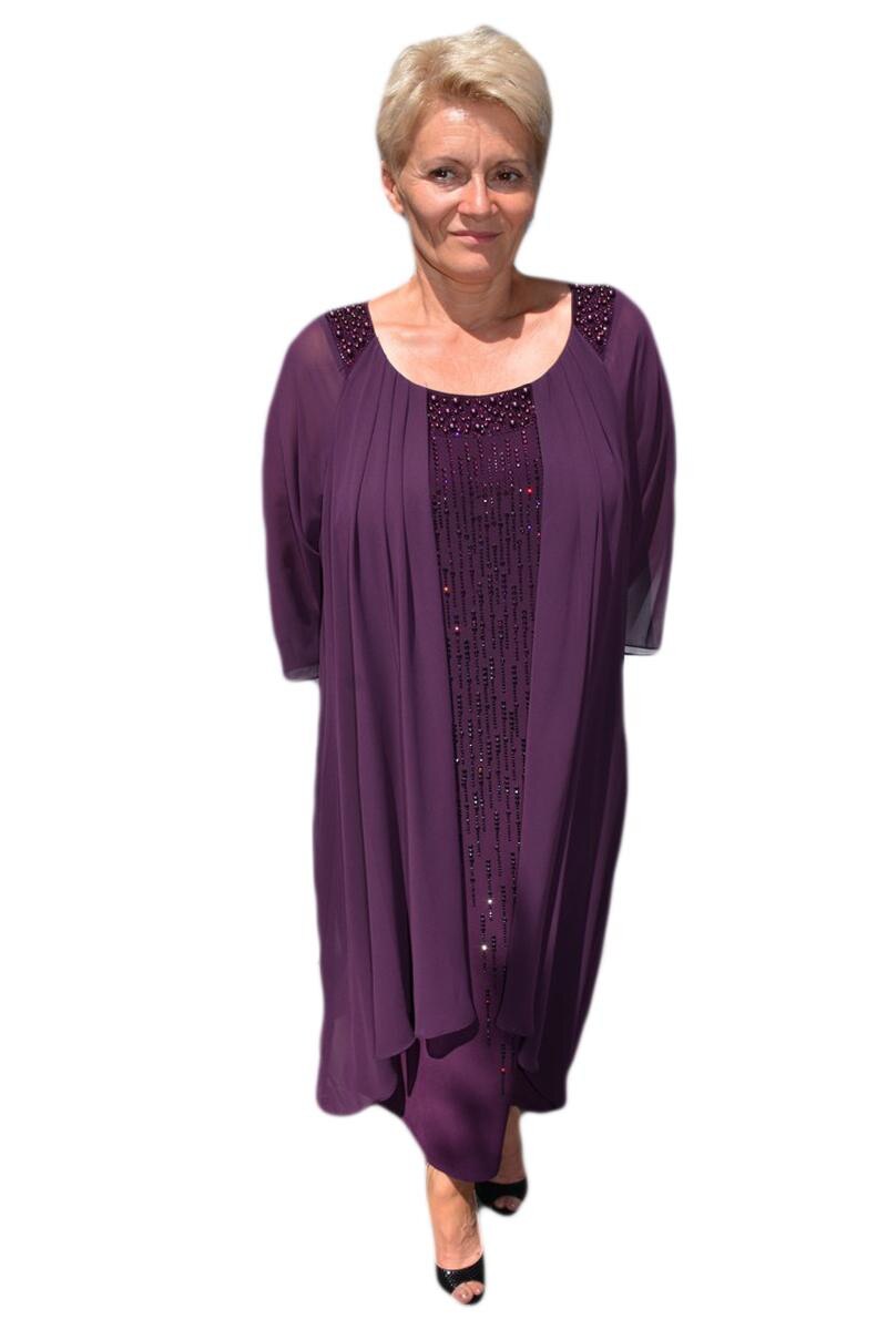 Rochie eleganta cu perle,D&J Exclusive,Mov,54 EU