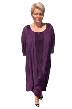 Rochie eleganta cu perle,D&J Exclusive,Mov,54 EU Rochie eleganta cu perle,D&J Exclusive,Mov,54 EU