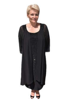 Rochie eleganta cu perle,D&J Exclusive,Negru,58 EU Rochie eleganta cu perle,D&J Exclusive,Negru,58 EU